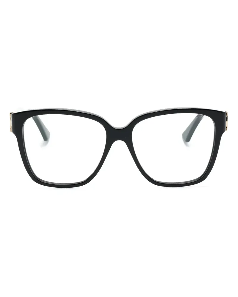 Cartier Eckige Brille mit Logo-Gravur - Schwarz Schwarz