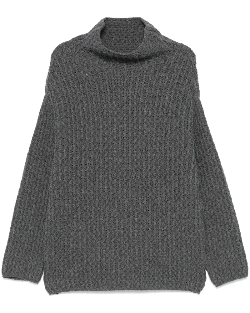 forme d'expression Grob gerippter Pullover - Grau Grau