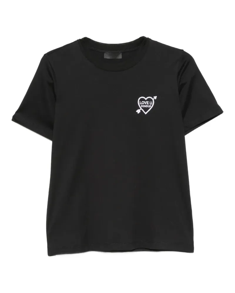 Dondup Besticktes T-Shirt - Schwarz Schwarz