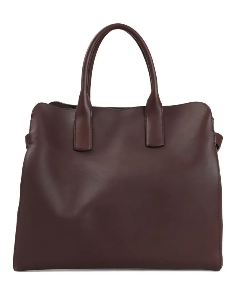 Giorgio Armani Tote Bag mit Schnallenverschluss aus Leder - Braun Braun