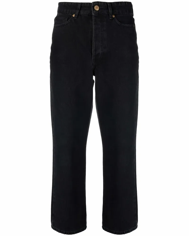 By Malene Birger Klassische Cropped-Jeans - Schwarz Schwarz