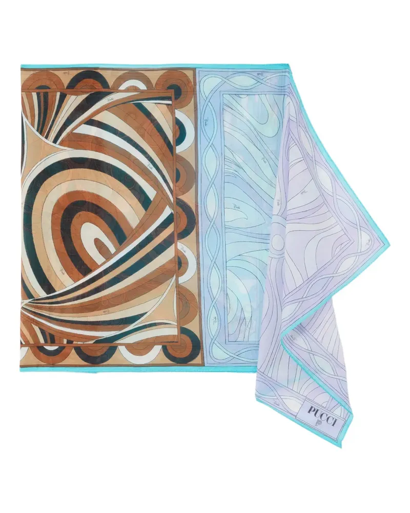 Emilio Pucci Langer Sarong mit grafischem Print - Blau Blau