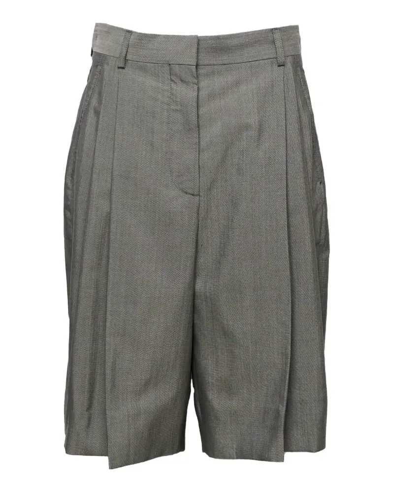 Stella McCartney pleated-detail tailored shorts - Grau Grau