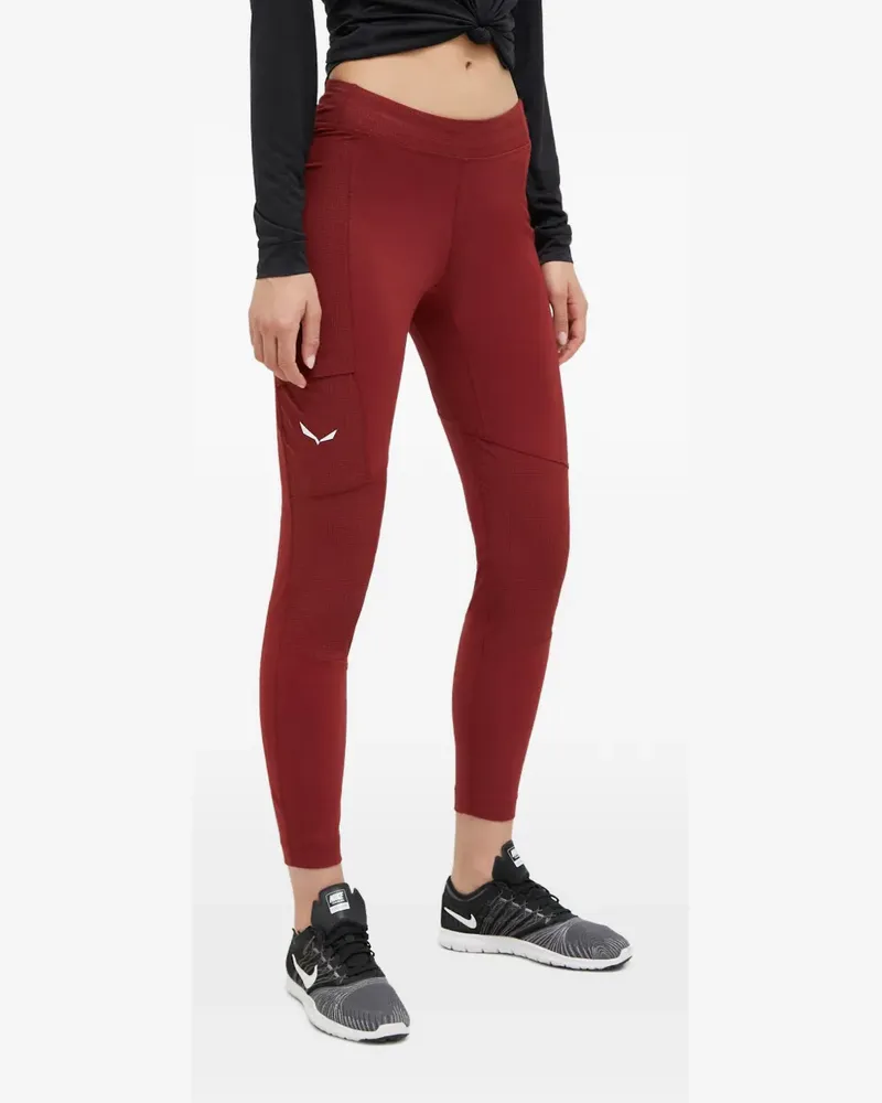 Salewa Leggings mit aufgesetzten Taschen - Rot Rot
