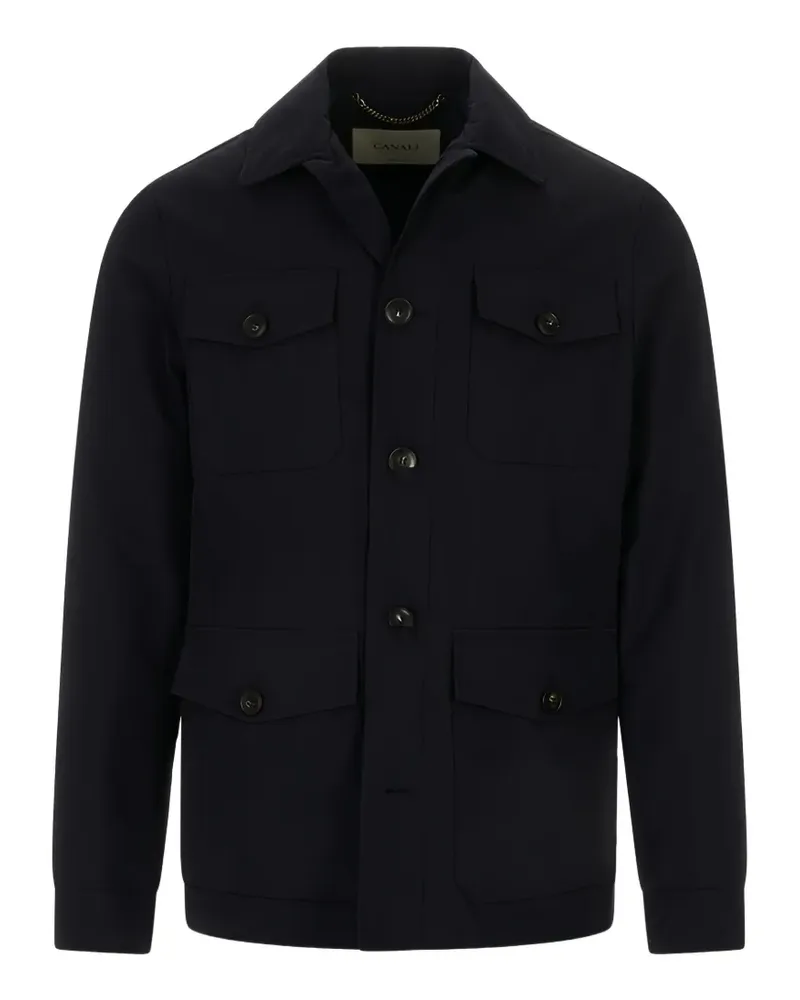 Canali four-pocket shirt jacket - Blau Blau