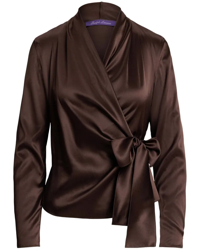 Ralph Lauren Gewickelte Bluse - Braun Braun