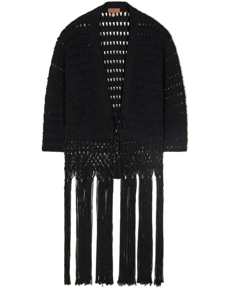 Alanui Love Letter To India Cardigan - Schwarz Schwarz