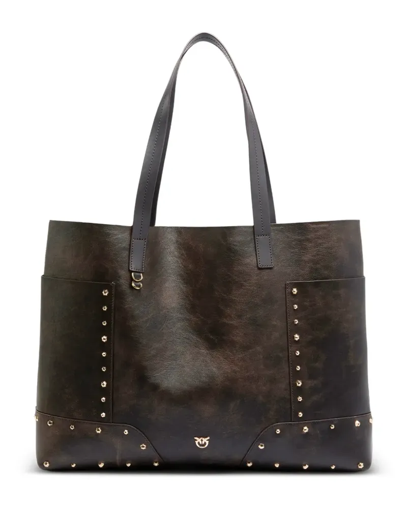 Pinko Tote Bag mit Nieten - Braun Braun