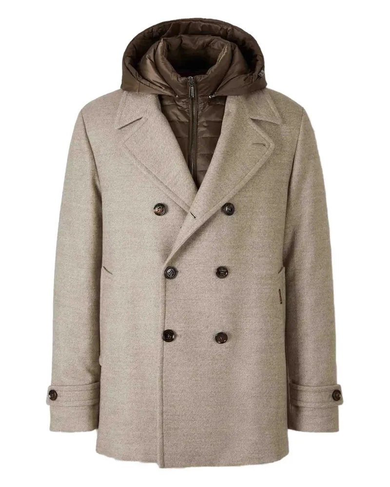 MOORER hooded button jacket - Nude Nude