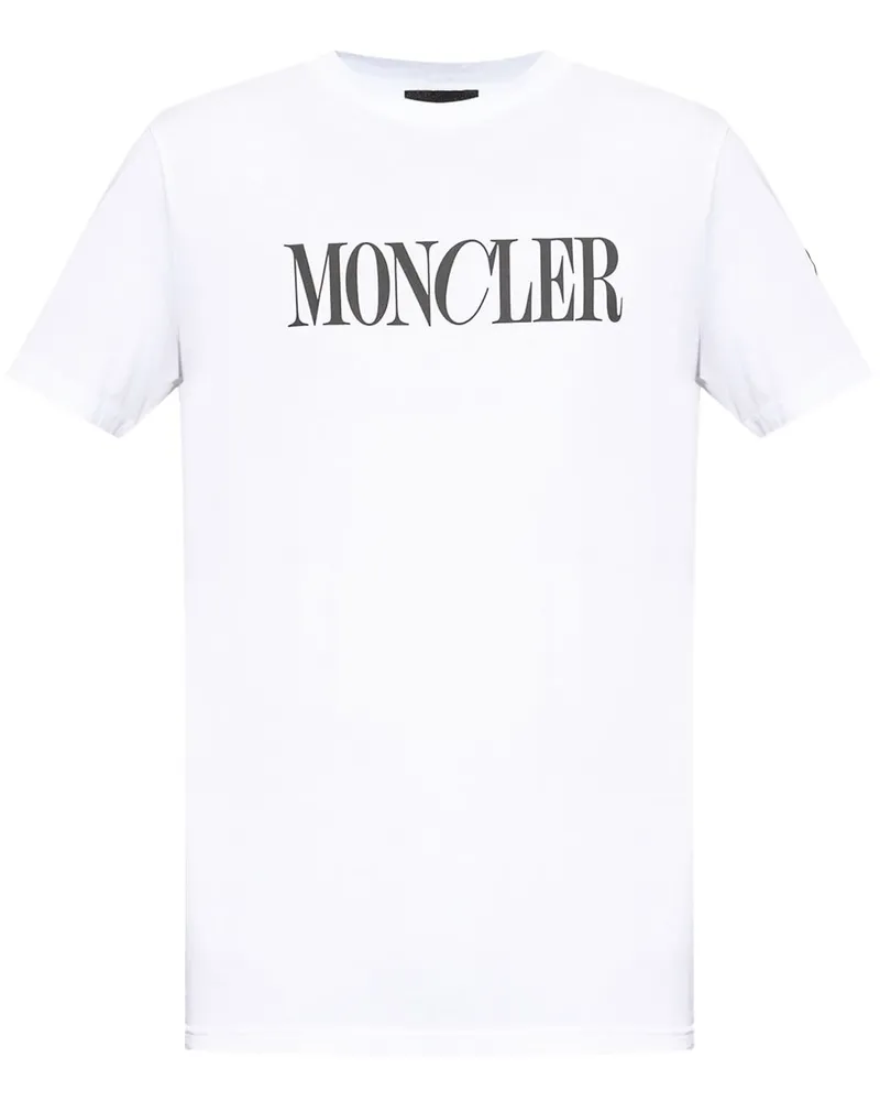 Moncler T-Shirt mit Logo - Weiß Weiß