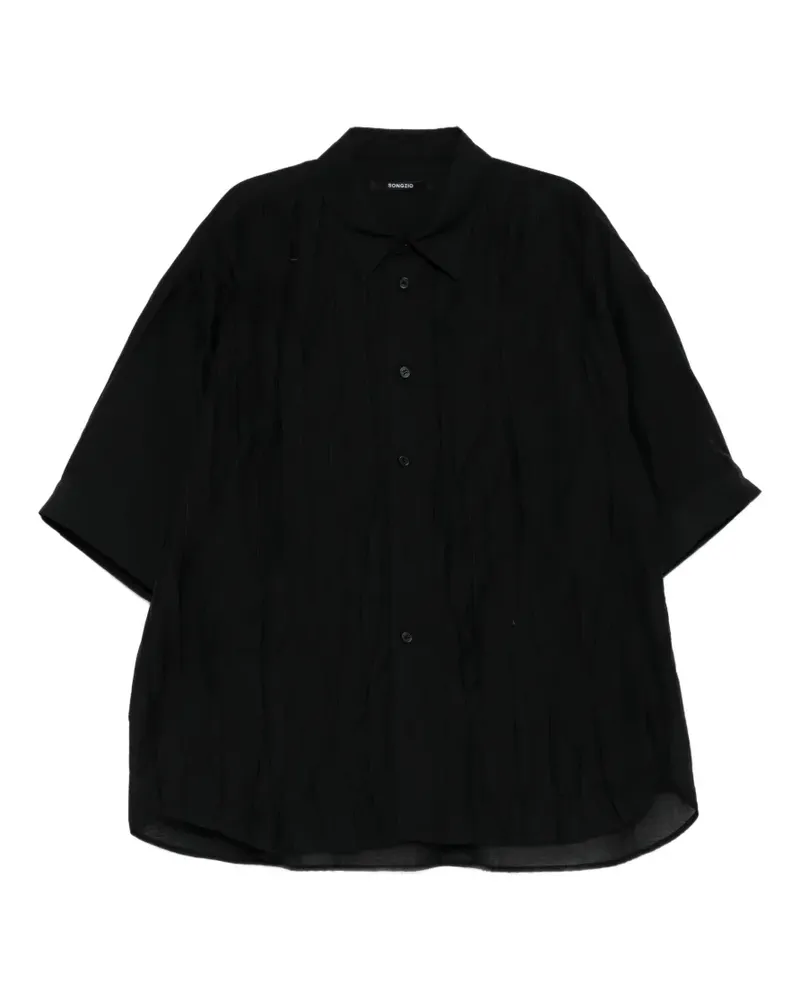 SONGZIO Texturiertes Hemd - Schwarz Schwarz