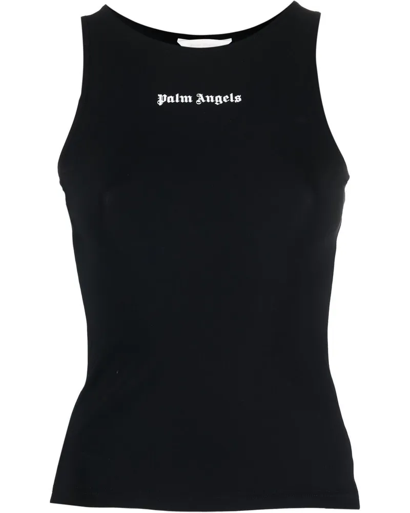 Palm Angels Tanktop mit Logo-Print - Schwarz Schwarz