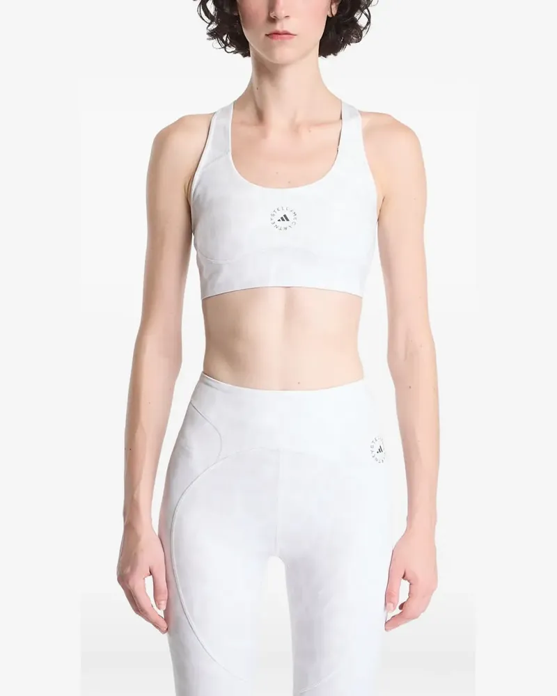 adidas Sport-BH mit Logo-Print - Weiß Weiß