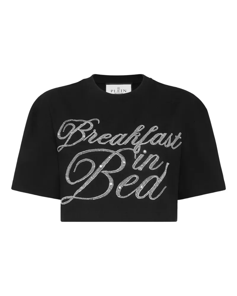 Philipp Plein Oberteil mit Kristallen - Schwarz Schwarz