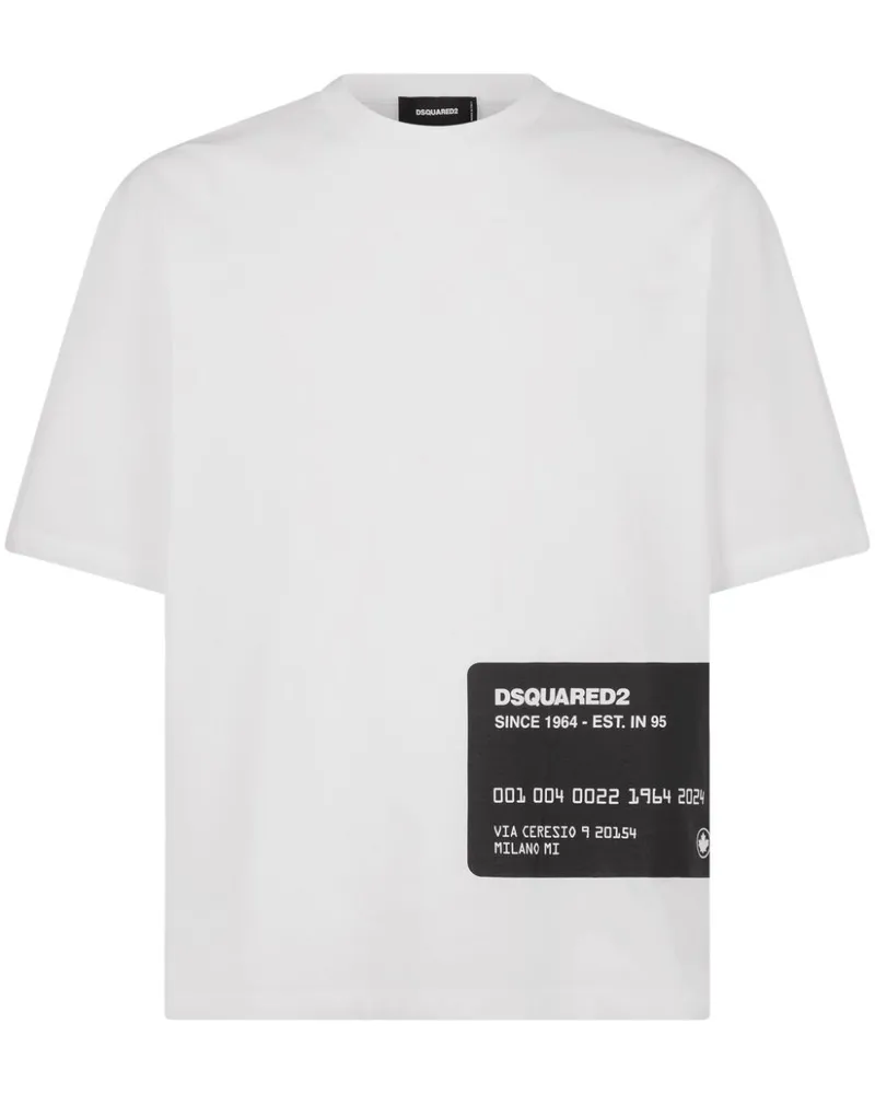 Dsquared2 T-Shirt mit Logo-Print - Weiß Weiß