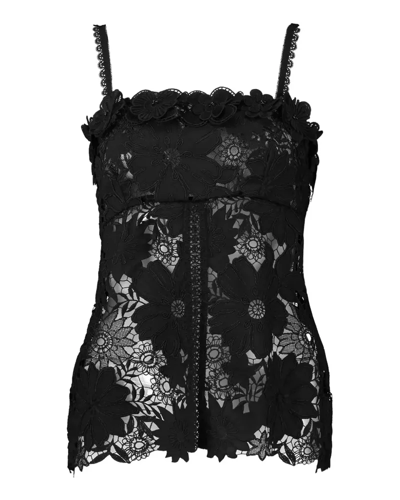 WAIMARI Magnolia floral-lace top - Schwarz Schwarz