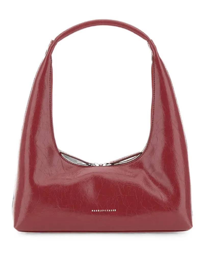 Marge Sherwood Schultertasche mit Knitteroptik - Rot Rot