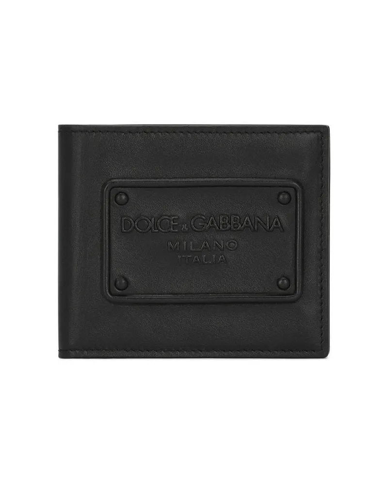 Dolce & Gabbana Portemonnaie mit Logo-Prägung - Schwarz Schwarz