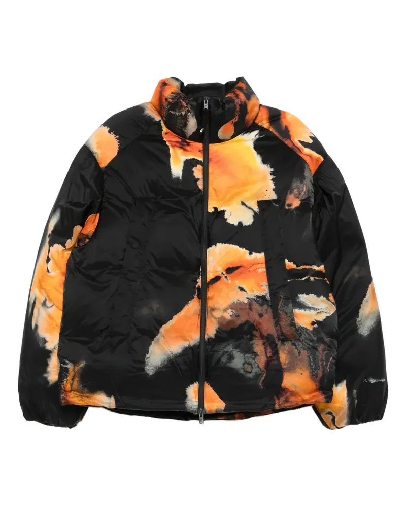 Y-3 Wattierte AOP Jacke - Schwarz Schwarz