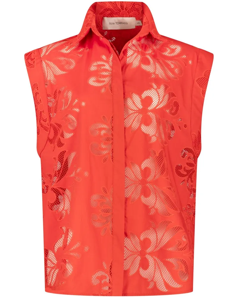 Silvia Tcherassi Rina Bluse - Rot Rot