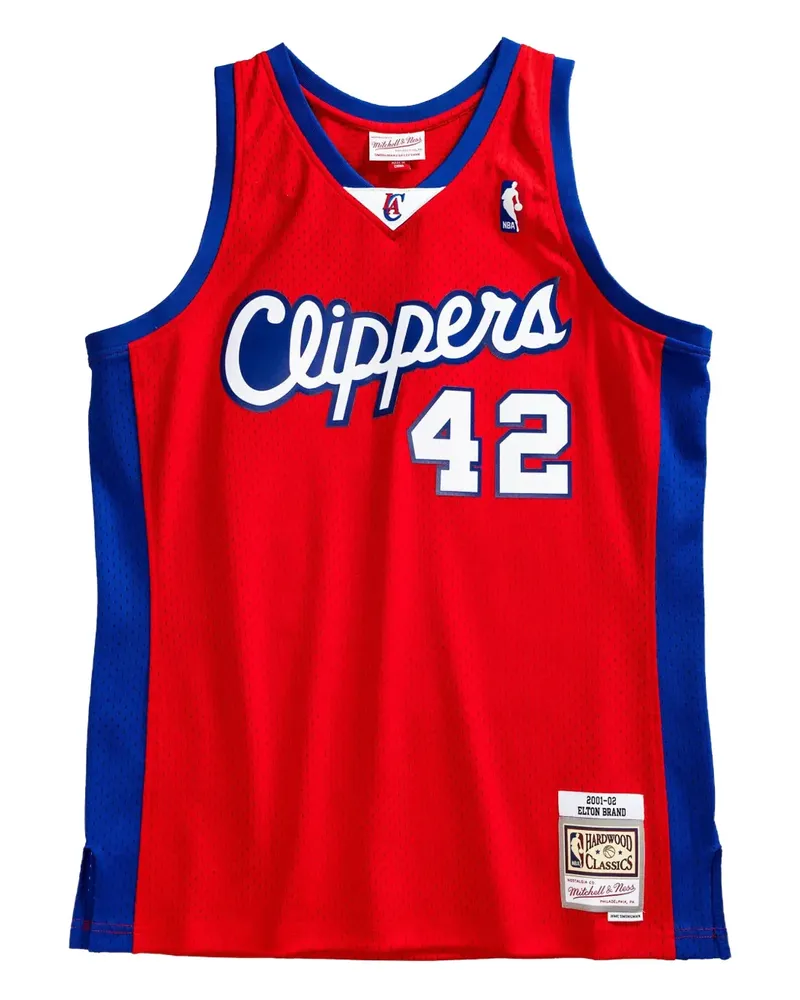 Mitchell & Ness Elton Brand NBA Los Angeles Clippers 2001 Swingman Tanktop - Rot Rot