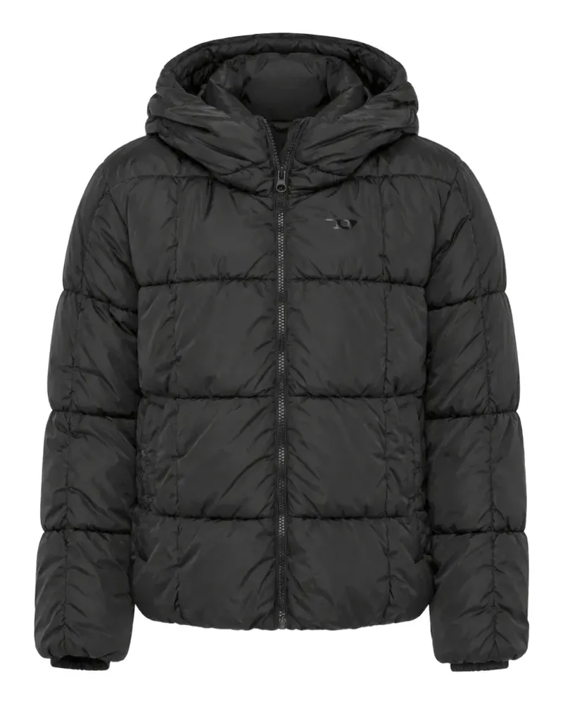Diesel W-Ralle-Out quilted hooded jacket - Schwarz Schwarz