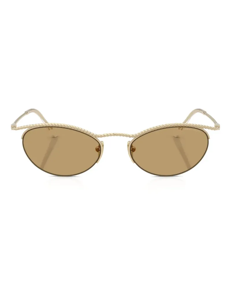 Giorgio Armani Ovale Sonnenbrille mit Kordeldetail - Gold Gold