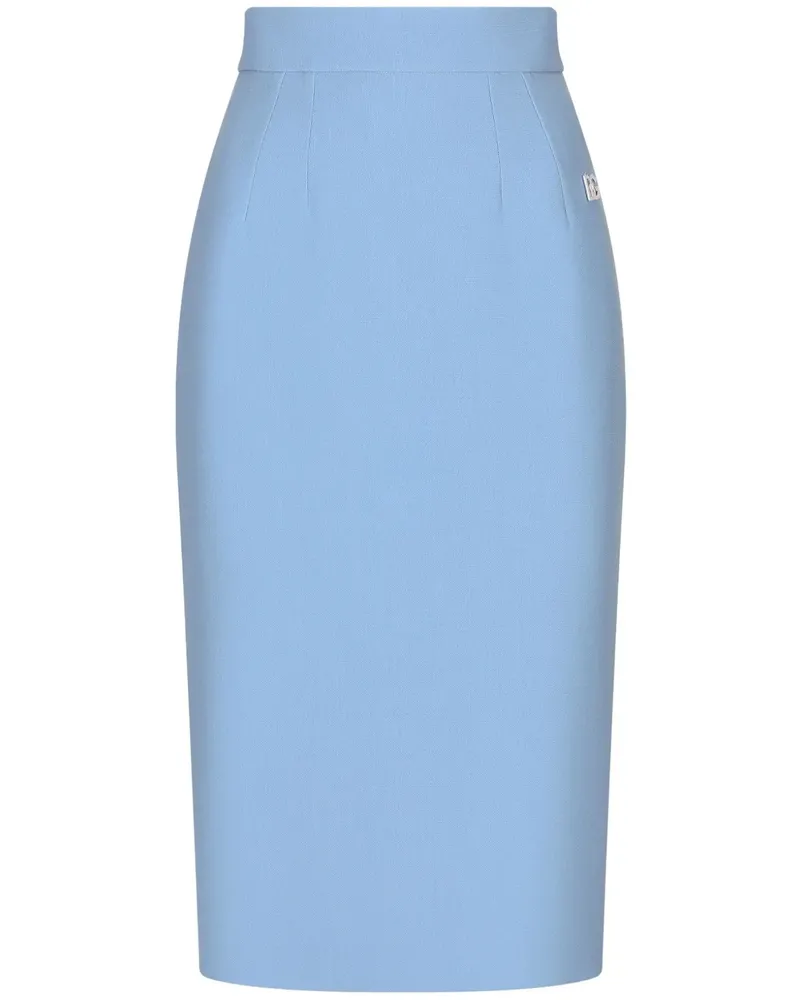 Dolce & Gabbana Rock mit Logo-Applikation - Blau Blau