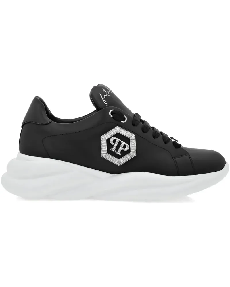 Philipp Plein Sneakers mit Kristallen - Schwarz Schwarz