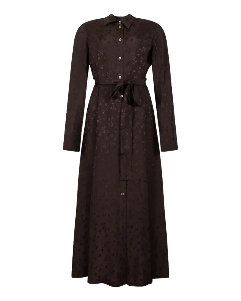 Pinko floral-jacquard belted maxi dress - Braun Braun