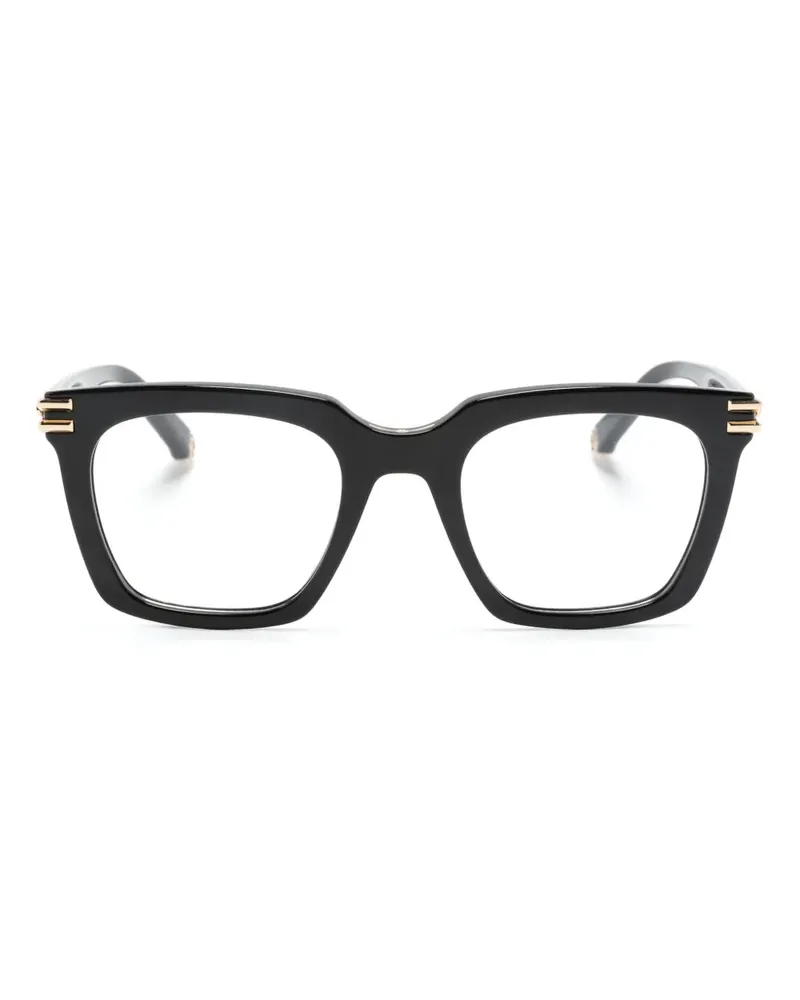Philipp Plein Brille mit eckigem Gestell - Schwarz Schwarz