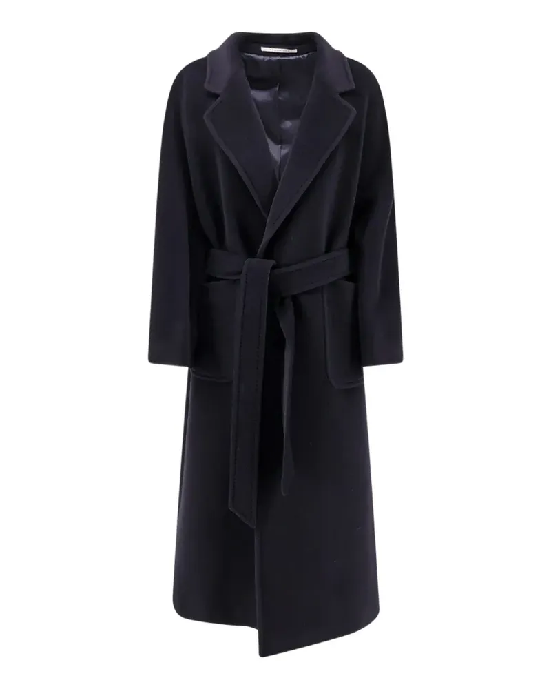 Tagliatore Charlize Mantel mit Gürtel und fallendem Revers - Blau Blau