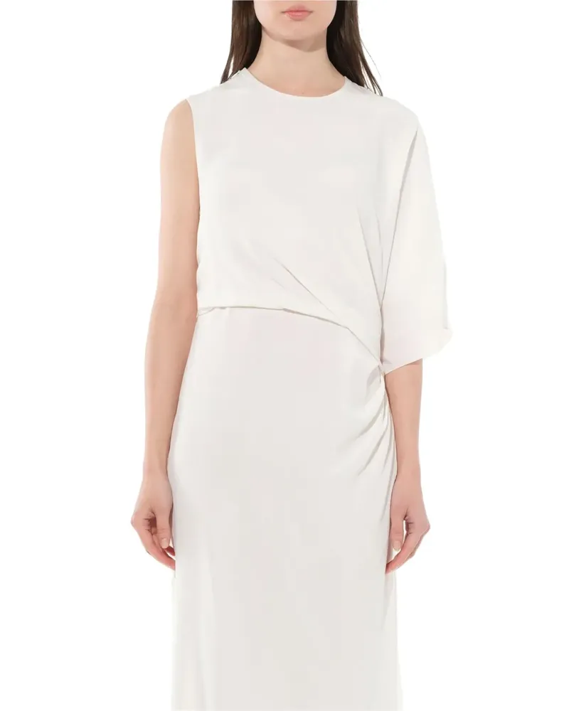 Givenchy Einschultriges Seidenkleid mit Drapierung - Weiß Weiß