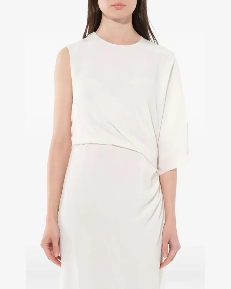 Givenchy Einschultriges Seidenkleid mit Drapierung - Weiß Weiß