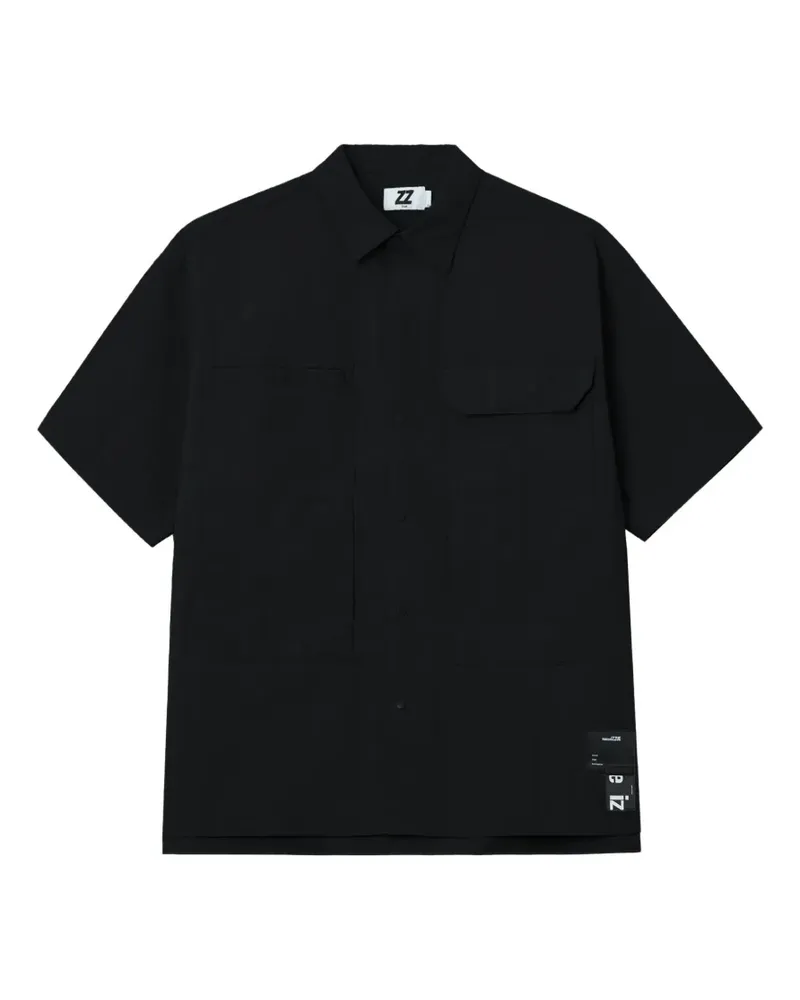 Izzue T-Shirt mit Brusttasche - Schwarz Schwarz