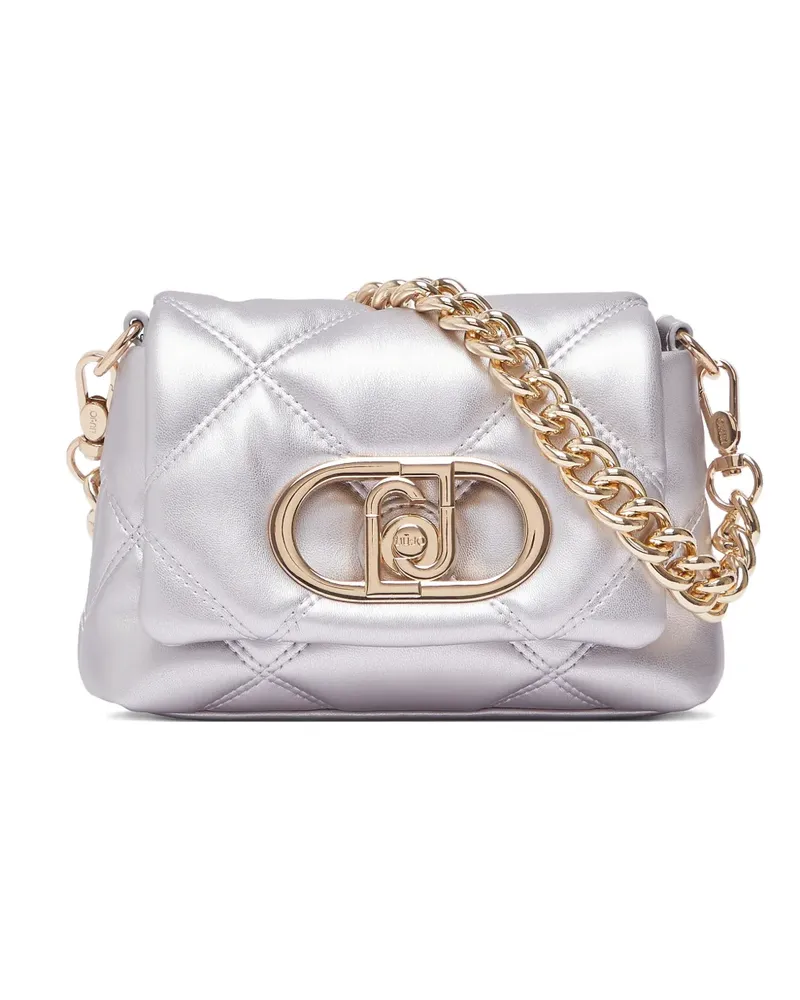 Liu Jo Kleine LaPuffy Schultertasche mit Steppung - Silber Silber