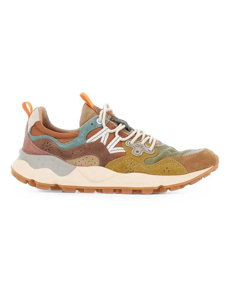 Flower MOUNTAIN Yamano 3 panelled sneakers - Braun Braun