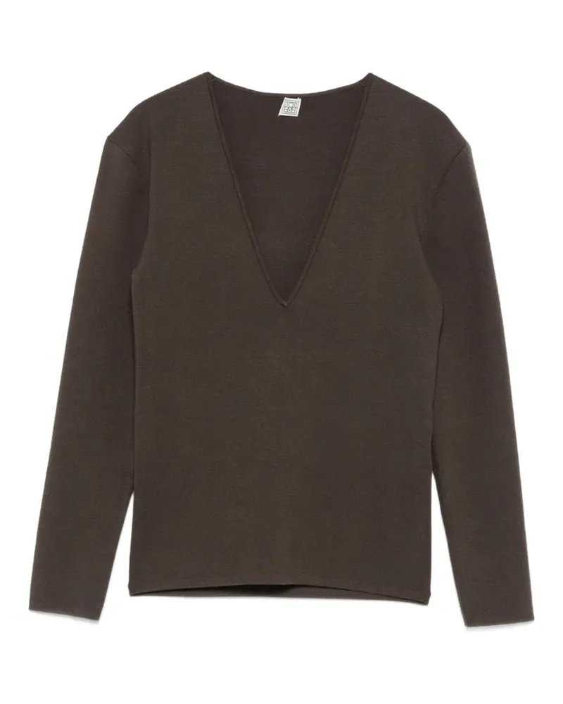 Totême Pullover mit V-Ausschnitt - Braun Braun