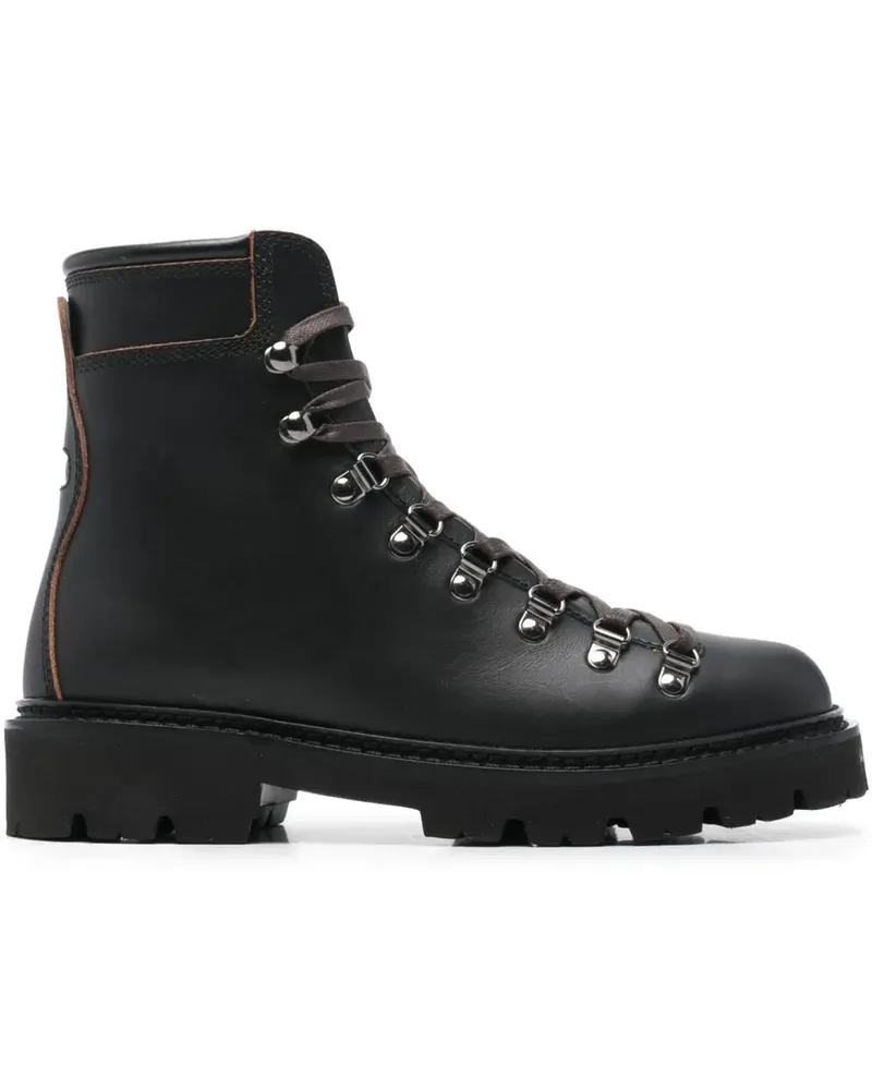 Bally 35mm lace-up lug-sole combat boots - Schwarz Schwarz
