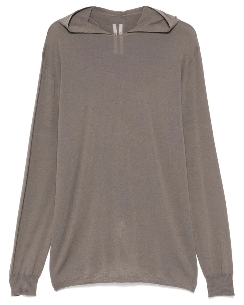 Rick Owens Fein gestrickter Hoodie - Braun Braun