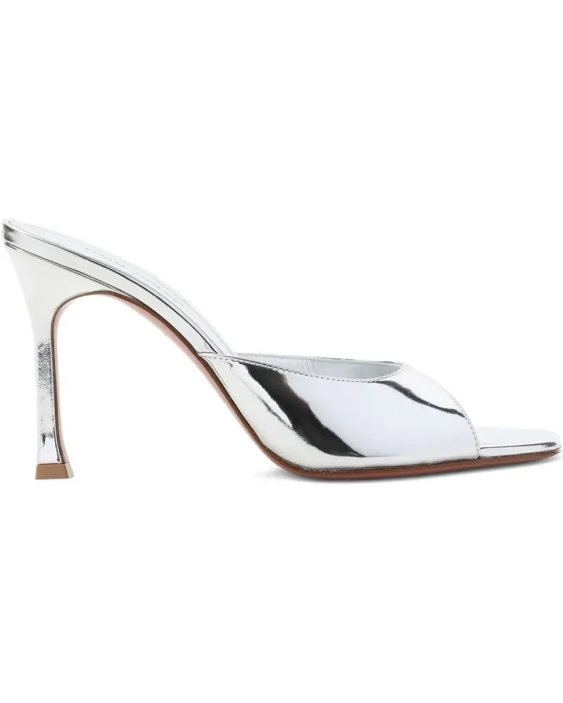 Amina Muaddi Sandalen mit eckiger Kappe - Silber Silber