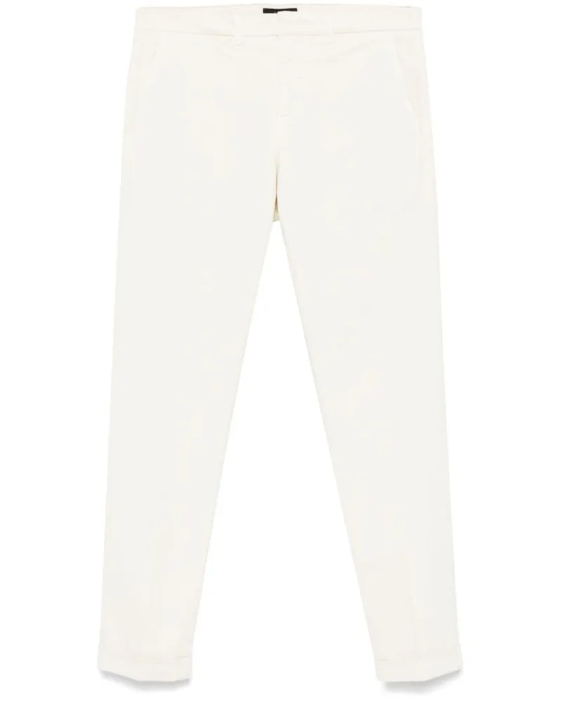 Fay Schmale Hose aus Gabardine - Weiß Weiß