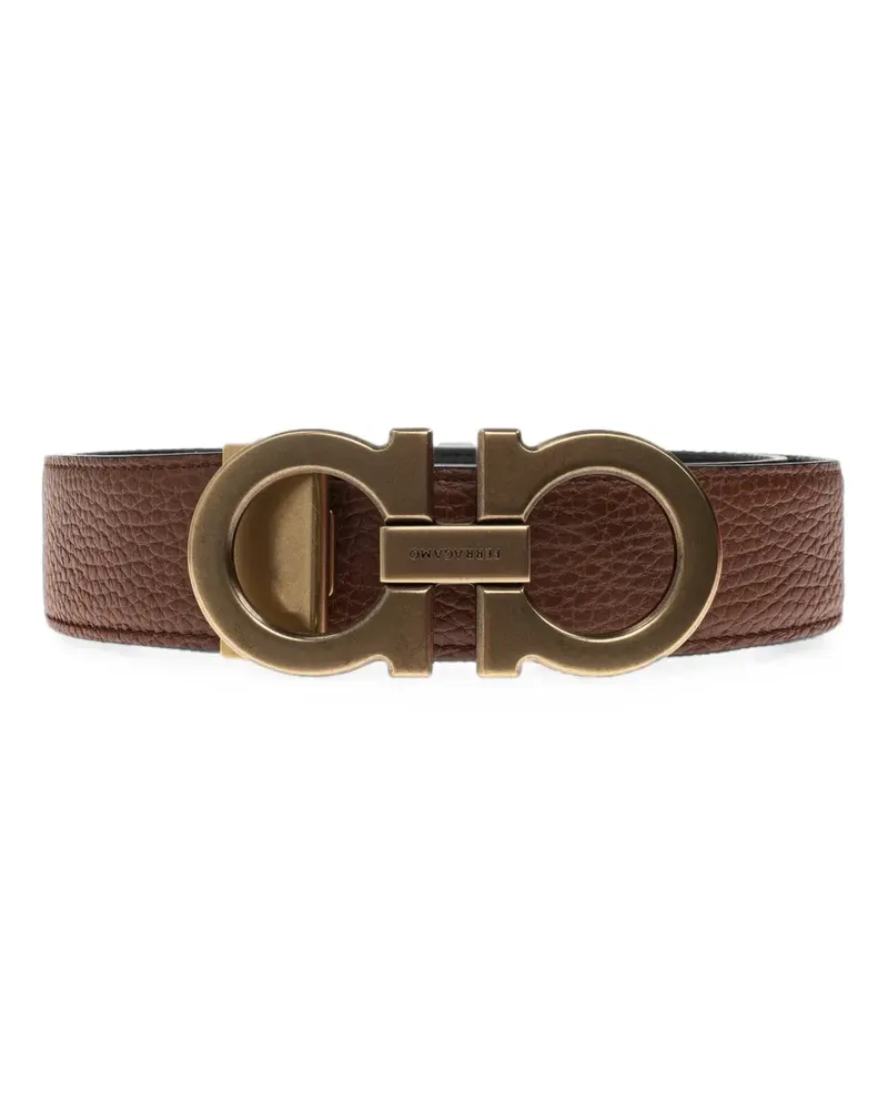 Ferragamo Gancini reversible belt - Braun Braun