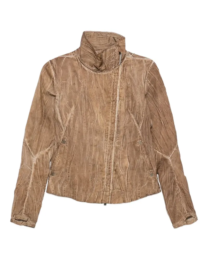 Isaac Sellam crinkled-effect jacket - Braun Braun