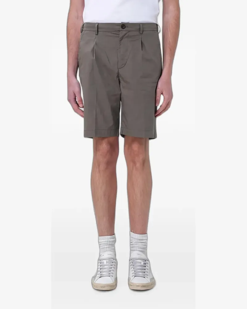 Brooksfield Chino-Shorts mit Bundfalten - Grün Grün