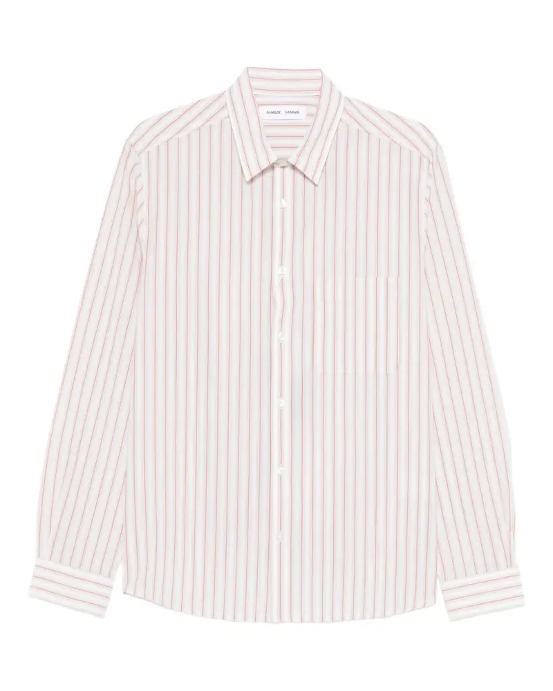 Samsøe & Samsøe Saryan X striped pocket shirt - Nude Nude