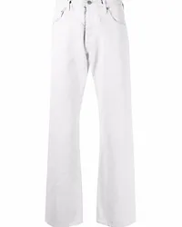 Maison Margiela Halbhohe Straight-Leg-Jeans Weiß