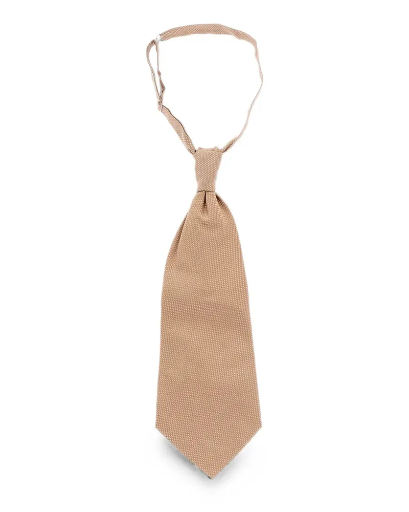 Corneliani silk ascot beige tie - Nude Nude