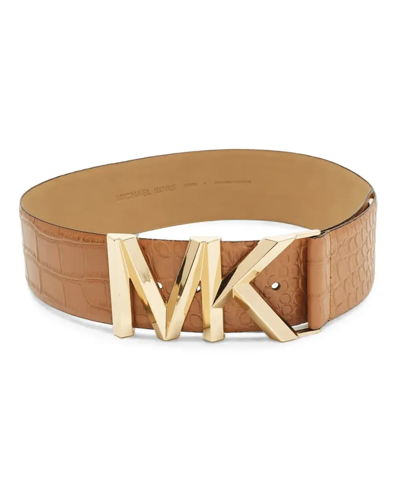 Michael Kors crocodile-embossed belt - Nude Nude