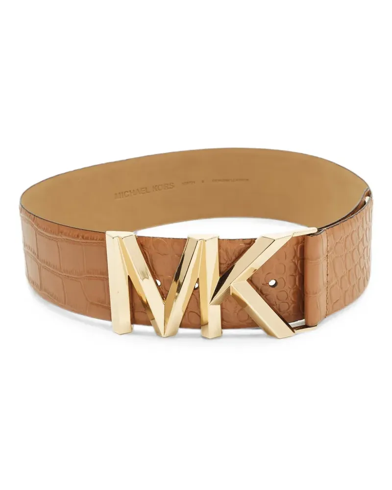 Michael Kors crocodile-embossed belt - Nude Nude